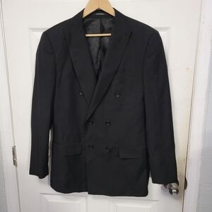 Statement Italy Black Blazer 100% Wool Size 38R